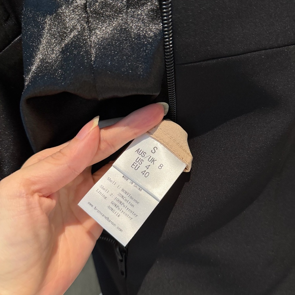 Bronx and Banco Black Strapless Bodice with Cream Appliqué Maxi Skirt - Picture 9 of 13
